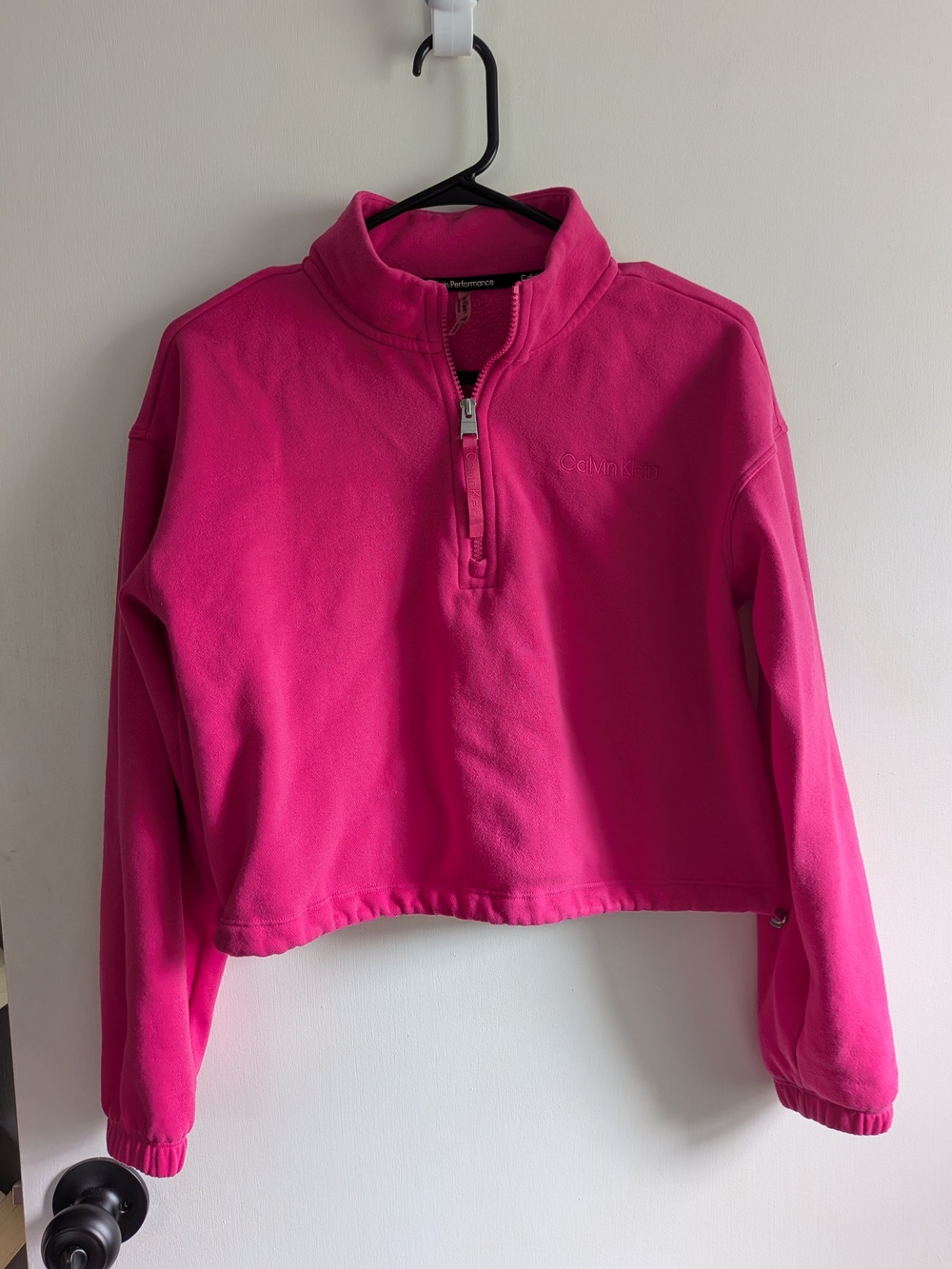 Calvin Klein Pink Quarter-Zip Performance Fleece Pullover
